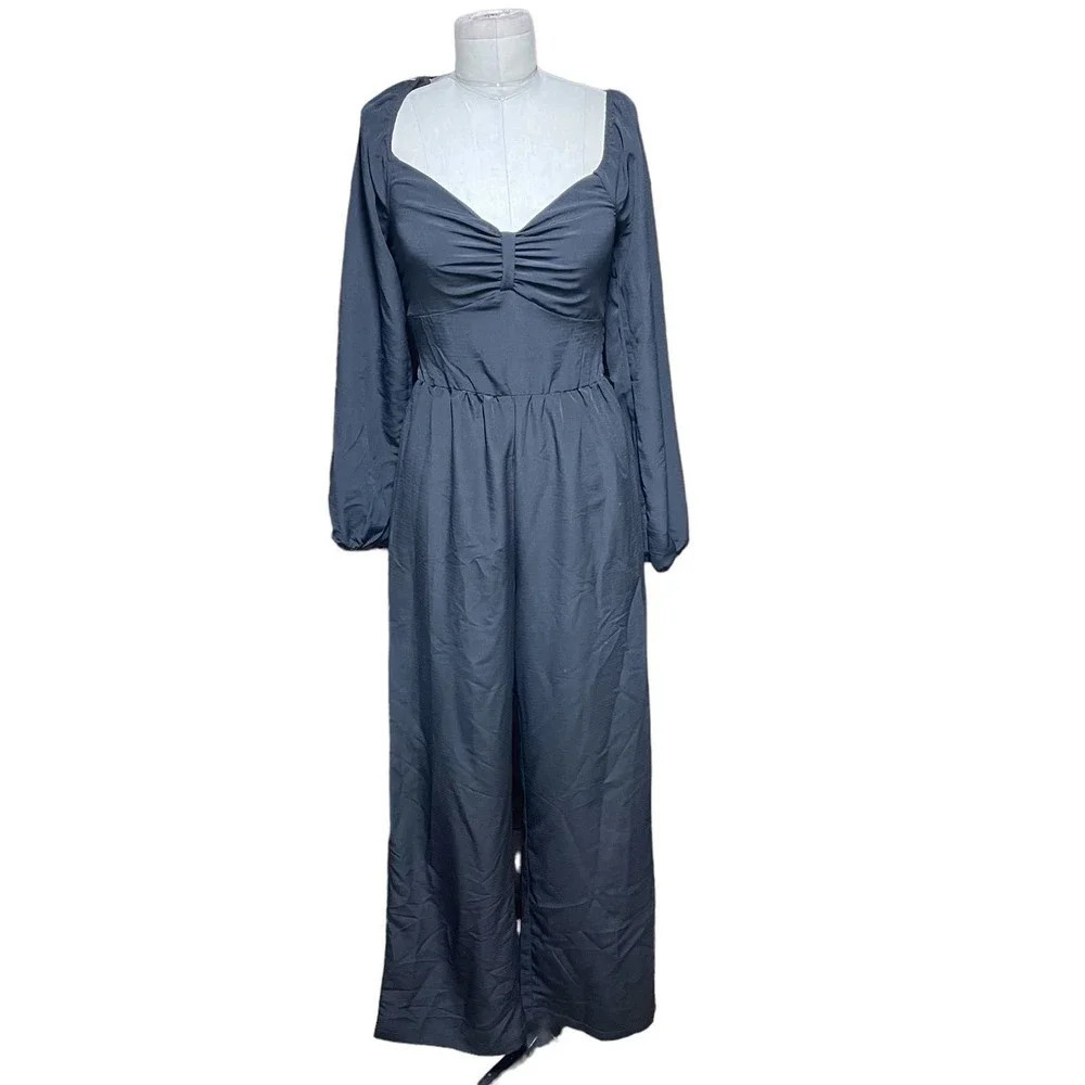 Lily Rose Sweetheart Wide Leg Jumpsuit in Black Size‎ Small
